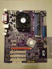 Kit socket 939 placa baza ECS NFORCE4-A939 PCIE, SATA si AMD Athlon 64 X2 3800+ foto