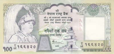 Bancnota Nepal 100 Rupii (2005) - P57 UNC foto