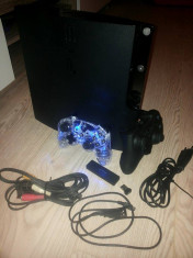 PlayStation 3 PS3 Slim 300GB Modat 4.80.1 Rebug REX + FIFA16 pe HDD foto