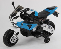 Motocicleta electrica COPII BMW 12 VOLTI albastra foto