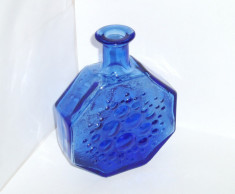 Vaza cristal albastru, suflata in mulaj - Stella Polaris - design Nanny Still foto
