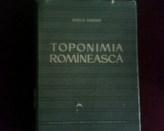 Iorgu Iordan Toponimia romaneasca, editie princeps, legata, tiraj 2500 ex. foto