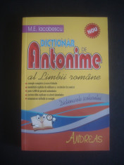 M. E. IACOBESCU - DICTIONAR DE ANTONIME AL LIMBII ROMANE foto