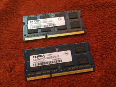 Kit Memorie RAM laptop Elpida 4GB DDR3 ( 2 x 2GB ) Dual Channel 1333 MHz foto