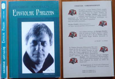 George Astalos , Epistolar parizian , 2003 ,ed. 1 , autograf catre Andrei Blaier foto