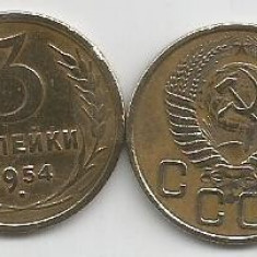 RUSIA URSS 3 COPEICI KOPEIKI 1954 [1] livrare in cartonas