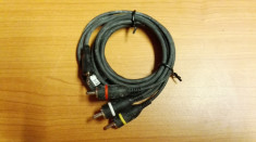Cablu Jack 2,5 la 3 x RCA Tata 1,4m Nokia foto