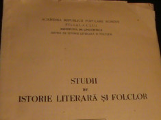 STUDII DE ISTORIE LITERARA SI FOLCLOR- foto
