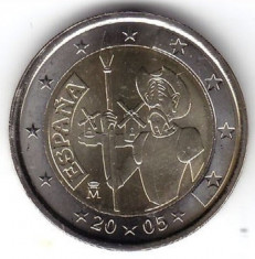 SPANIA moneda 2 euro comemorativa 2005, UNC foto