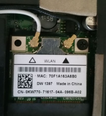 Placa Wireless Dell Inspiron - model DW1397 Broadcom 802.11a/b/g 54 Mbps foto