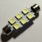 Led auto Sofit Festoon C5W, 45 mm, 6 SMD-uri, 12 V