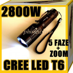 LANTERNA TELESCOPICA CREE LED T6 2800W foto