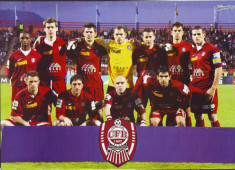 2008 Poster dublu-fata cu echipa de fotbal CFR Cluj si trupa RBD, format A4 foto