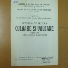 Culoare si valoare in peisajul Campulungului Moldovenesc catalog expozitie 1979