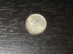Moneda argint 25 ore Suedia 1958 foto