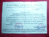 Adresa cu Antet PCR Org.Judeteana Braila ,stampila PCR 1947