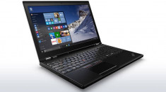 Notebook Lenovo ThinkPad P50, 15.6 inch, procesor Intel Core i7-6820HQ, 2.7 Ghz, 16 GB RAM, 512 GB SSD, Windows 7 Pro, video dedicat foto