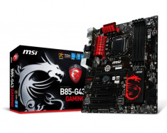 Placa de baza MSI Socket LGA1150, B85-G43 GAMING, Intel B85, 4*DDR3 1600/1333/1066, VGA/DVI/HDMI, 2*PCIEx3.0/2*PCIEx1/3*PCI, 4*SATA3, 2*SATA2, bulk foto