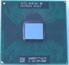 intel core 2 duo T6670 2.20Ghz 2Mb cache 800 socket P PGA478 foto