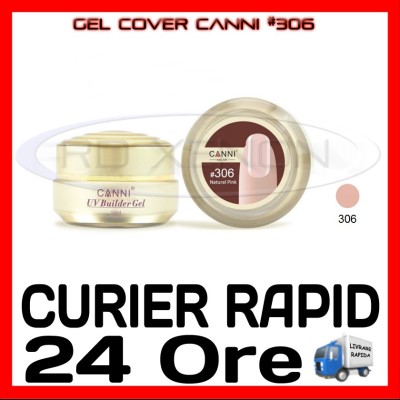 GEL UV COVER CANNI NATURAL PINK #306, 15 ML - CONSTRUCTIE MANICHIURA, UNGHII UV foto