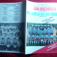 Program Meci Handbal Steaua Bucuresti- Redbergslids Goteborg Suedia 1886