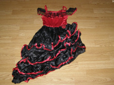 costum carnaval serbare rochie dans flamengo pentru copii 7-8 ani foto