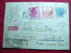 Carte Postala 4 lei Carol II marca fixa ,20 lei Carol II Posta recomandata 1940 foto