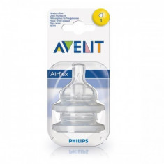 Tetine Philips Avent Airflex 1 2 3 4 orificii 0-6 luni + / biberoane / biberon foto