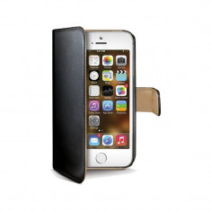 Husa Flip Cover Celly Wally185 Agenda negru pentru Apple iPhone 5 / 5S foto
