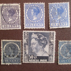 TIMBRE OLANDA=1942 LOT STAMPILAT