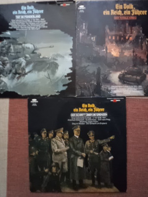 Ein Volk Ein Reich Ein fuhrer propaganda nazista hitler 3 discuri vinyl 3 LP VG+ foto