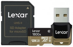 Card microSDXC Lexar microSDXC 1800x UHS-II 128GB + Card Reader USB 3.0 foto