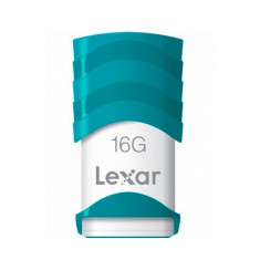 Stick USB 2.0 Lexar JumpDrive V30 16GB Alb - Albastru foto