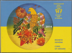 UCRAINA SET MONETARIE 2014 , UNC 7 Monede PROOF &amp;amp; Medalie Comemorativa foto