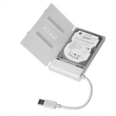 Adaptor RaidSonic ICY BOX IB-AC603a-U3, 2.5&amp;quot;&amp;quot; SATA HDD, USB 3.0, Alb foto