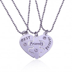 Set 3 Lantisoare cu Pandantive Best Friends BFF Cele mai bune prietene foto