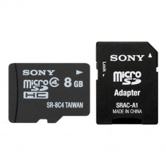 Card microSDHC cu adaptor SD Sony 8GB Class 4 foto