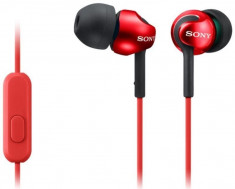 Casti intraauriculare cu microfon Sony MDR-EX110AP Rosu foto