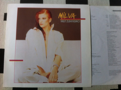 Milva Mut Zum Risiko disc vinyl lp muzica pop metronome germany 1985 mapa texte foto