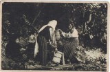 1646 - ETHNIC, women, the spring - old postcard - used, Circulata, Printata