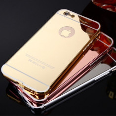 Husa / Bumper aluminiu + spate acril oglinda pentru iPhone 7 / iPhone 8 foto