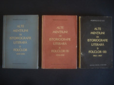 PERPESSICIUS - ALTE MENTIUNI DE ISTORIOGRAFIE LITERARA SI FOLCLOR (1957-1967) foto