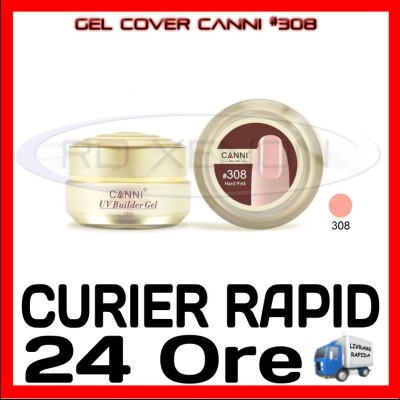 GEL UV COVER CANNI HARD PINK #308, 15 ML - CONSTRUCTIE MANICHIURA, UNGHII UV foto