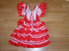 costum carnaval serbare rochie dans flamengo copii 1 an foto