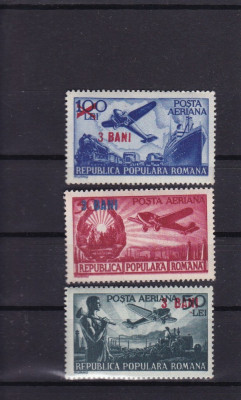 ROMANIA 1952 LP 319 AVIOANE VALORI MARI SUPRATIPAR SERIE MNH foto