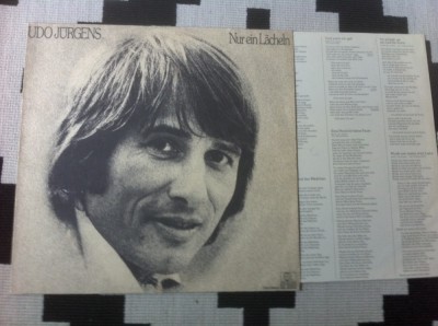 Udo Jurgens Nur Ein Lacheln disc vinyl lp muzica pop slagare 1979 w. germany VG+ foto