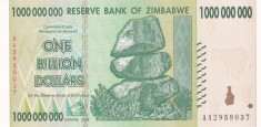 Bancnota Zimbabwe 1.000.000.000 Dolari 2008 - P83 UNC foto