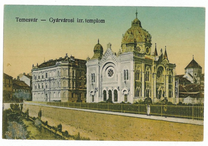 1552 - TIMISOARA, S y n a g o g u e - old postcard - used