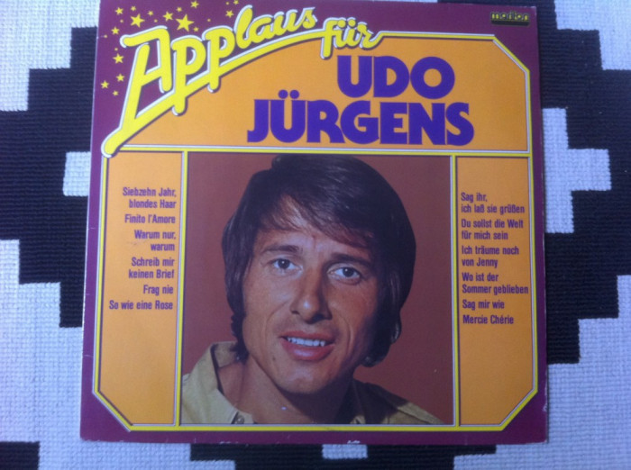 udo jurgens Applaus fur Udo J&uuml;rgens disc vinyl lp muzica pop slagare 1980 VG+