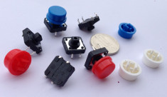 Buton cu capac rotund 12x12x7.3mm Arduino foto